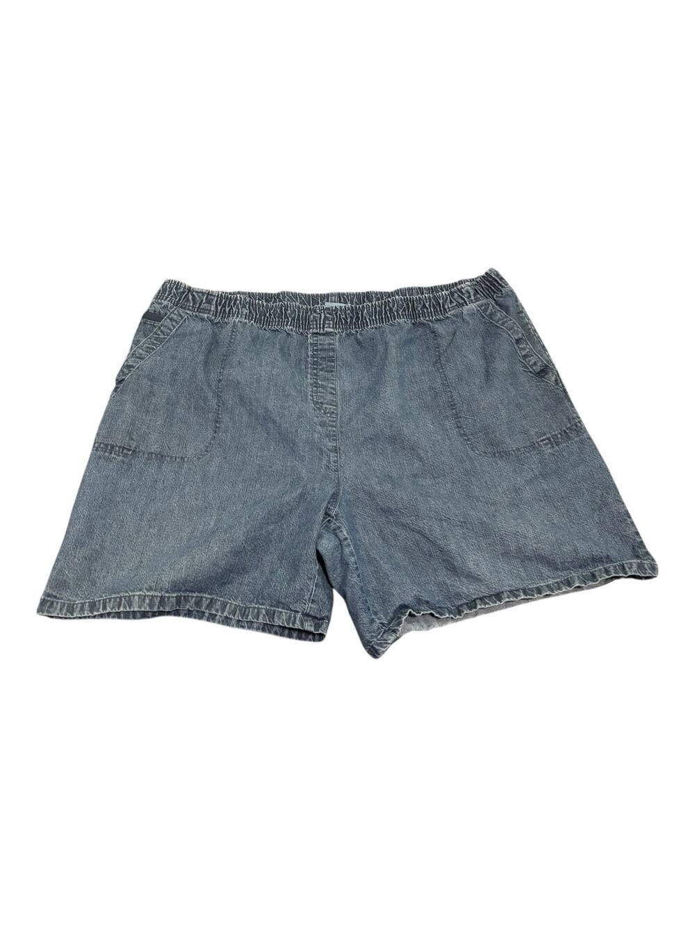Classic Elements Woman Denim Shorts Elastic Waist Size 16/18W